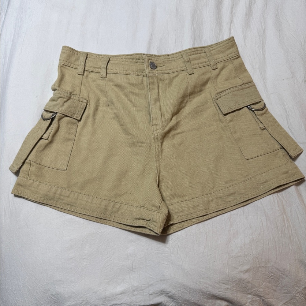Angel Kiss Khaki Cargo Shorts for Women